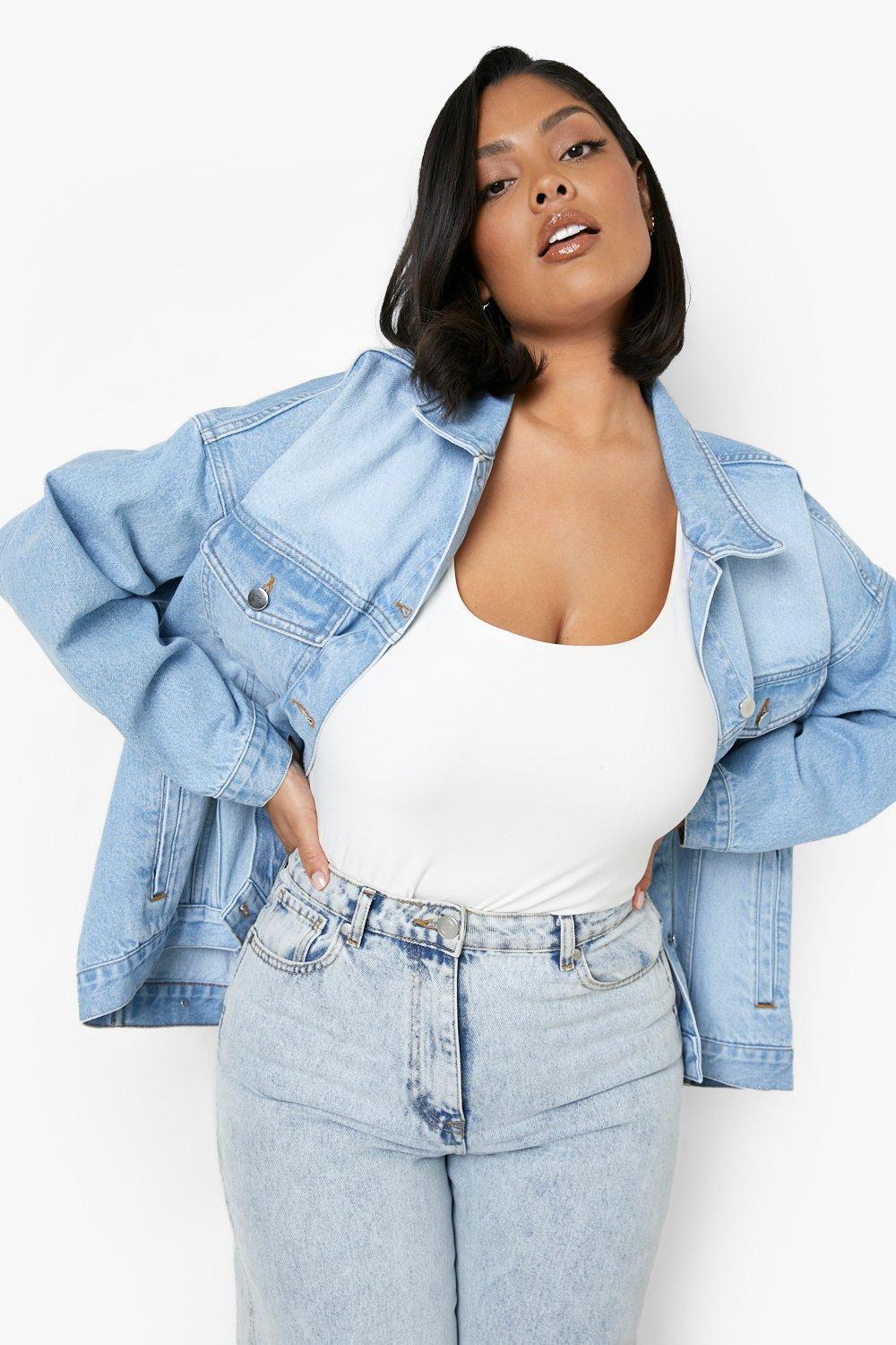 Boohoo plus hotsell denim jacket